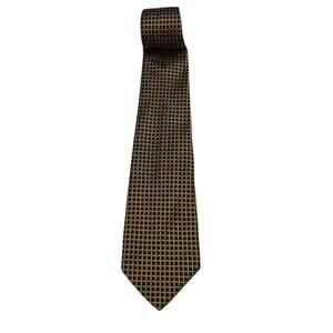 Robert Talbot Carters Mens Best of Class Geometric Silk Necktie Yellow Black